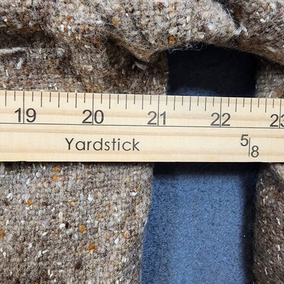 Eileen Fisher Womens Cardigan Sweater XL Tan Wool Angora Silk Granola Collar - Picture 4 of 16